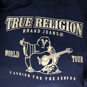 Navy Blue True Religion Zip-Up Jacket!